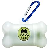 Pogi's Kotbeutelspender - 1 Rollen (15 Tüten) - große, biologisch abbaubare, parfümierte, tropfsichere Hundetüten (weiß)