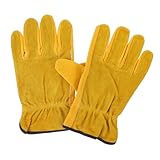 VILLFUL 1 Paar Leder Arbeitshandschuhe Garten Arbeitshandschuhe Lederhandschuhe Gärtnerhandschuhe Gärtnerschutzhandschuhe Arbeitshandschuhe Herren Zimmermannshandschuhe Arbeitshandschuhe