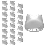 PC Tastaturaufkleber Für Lange Nägel - 24 Teile Transparente Tastenkappen | Erhabene Durchsichtige Katzenkopf Design Tastaturblasen - Für Frauen Männer Teenager Studenten PC Laptop Computer Spiel Arbe