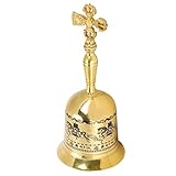 EVTSCAN 6in Messing Buddhismus Handglocke Geomantie Feng Shui Religiöse taoistische Instrumente Talisman Luck Home Decoration