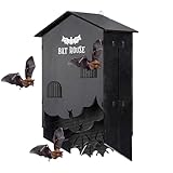 dzqad Fledermaushaus Für Draußen,Garten Fledermauskasten Aus Holz | Wandmontage DREI Kammern Schlafkasten Für Draußen Garten Yard Baum - Für Gartenbaum Dekoration Im Außenbereich