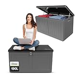 Grindi - Aufbewahrungsbox mit Deckel - Auflagenbox Morus - Gartenbox - Kissenbox 190 L - Wassersichere Outdoor Paketbox, Gartenschrank & Truhe, wetterfest für Balkon, Gartenhaus, Geräteschuppen