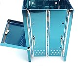 CFTGIW, Höhenverstellbar, Quadratischer Klappgrill aus Edelstahl, Holzkohlegrill für Outdoor-Kochen, Camping, Picknicks, Hohe Korrosionsbeständigkeit, Design aus Material