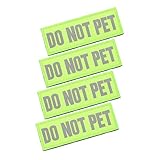 VICASKY 4 Stück Reflektierende Service Hundepatches für Geschirr Atmungsaktive Sicherheitsaufnäher Do Not Pet für Welpen und Hunde bei Nacht Robust und Hautfreundlich