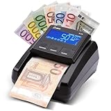 Olympia NC 375 Geldprüfgerät | Geldscheinprüfer mit IR, MG, UV Sensoren | Geldzähler für Euro, Dollar, Pfund | Falschgeld Prüfer | Hohe Prüfgeschwindigkeit | Geldprüfgerät für Scheine | LCD Display