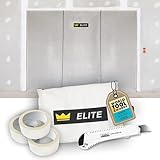 ELITE Staubschutzwand – 3,3 m x 3,2 m Profi-Qualität mit Transportbeutel und 3 Rollen Spezial-Klebeband, atmungsaktiver Vliesstoff, inkl. weißem Cuttermesser, Bautür, Staubschutztür, Schmutzschleuse