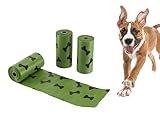 BEPER C207PET012 Hygienebeutel für Hunde, duftend, 3 Rollen mit je 15 Plastikbeuteln, insgesamt 45 Beutel, bruchfest, leicht zu zerreißen, grüne Farbe mit Aufdruck