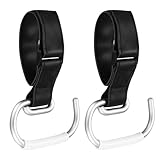 Kinderwagen Haken für Wickeltaschen, Kinderwagenhaken, Kinderwagen Taschen Halterung, Kinderwagen Taschenhalter Clips mit Klettverschluss Haken für Taschen Rucksack Kinderwagen Anhänger