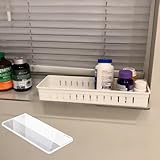 Fensterbank Verbreiterung Innen Transparenter, Ausziehbarer Regalboden, Badezimmerregal Über dem Waschbecken, Regalböden für Medizinschränke, Fensterbankverlängerung(70x25cm(27 1/2x9 7/8'))