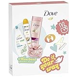 Dove Geschenkset Do it your way Geschenkbox mit Pflegedusche, Bodylotion, Deo und Haarband (250 ml + 250 ml + 150 ml) 1 Stück