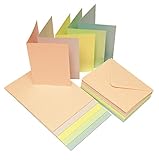 Craft UK UK 279 C6 Karte und Umschlag mit 50 Stück - Mixed Pastel pastellfarben