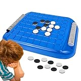 Strategie Schachspiel Interactive Puzzle Board | Compact Travel Chess Set für Erwachsene und Kinder, klassisches schwarzes weißes Brettspiel für logische Fähigkeiten, Familienspielabend, Bildungsherau