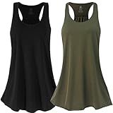 Epic MMA Gear Flowy Racerback Tank Top 2er Pack, Schwarz/Armee, X-Groß