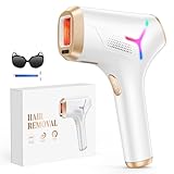Haarlosy IPL Geräte Haarentfernung Laser - Schmerzfreie Haarentfernungsgerät Effektiv in 3 Wochen mit 0,12s Blitz zu Hause, 9 Energiestufen und Hautschutz für Frauen, Männer, Gesicht, Bikini, Körper