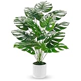 BTSD-home 71cm Kunstpflanze Kunstpflanzen Groß Fake Plant Monstera Pflanze Pflanzen Künstlich Ideal für Balkon Zimmer Wohnzimmer Schlafzimmer Wohnzimmer Deko