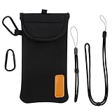 DOB SECHS Handyhülle Tasche Universal Pouch Handysocke, Neopren Handytasche für Smartphones 6,9 Zoll, Handy Tasche 16,5 x 8,5 cm Innenmaße, Schwarz