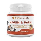 CaniComplete - Magen und Darm. Durchfall Tabletten. Verdauungshilfe für Hunde und Katzen. Bei Resporbtionsstörungen des Darms oder nach Wurmkuren - mit Bentonit