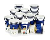 Octopus 75x Glühweinbecher, Pappbecher (nachhaltig produziert) Wintermotiv mit 200 ml Füllvolumen