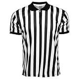 Herren Schiedsrichter Shirt, Schiedsrichter Trikot Männer, Schwarz Weisses T Shirt Streifen, Schiedsrichter Shirt Gestreift Uniform Mit Reißverschluss Umgeschlagener Kragen Für Basketball Fußball