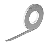 Kompriband 10,0 m lang, 10/3 Grau, selbstklebend, expandiert von 3 auf 12 mm, Rollenbreite 10 mm, aus Acryl 300, geeignet als Türdämmung, Fensterdichtung, Quellband, Dichtungsband