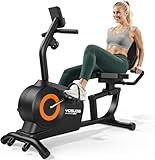 YOSUDA Liegeergometer Testsieger, 16 Widerstufen, Magnetbremse, Leise Liegerad Heimtrainer, verstellbarer Sitz, einfache Montage, LCD-Display und Pulssensoren, 160kg, Heimtrainer Fahrrad für Zuhause
