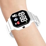 Zunetsutock Digitale Armbanduhr für – Digitalanzeige, wasserdicht, weiches Silikonarmband | farbiges LED-Display mit sicherem Touch-Knopf, modisches Lernzubehör für SPO