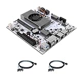 CWWK NAS Motherboard 8 Bay mit 10GbE RJ45, N150 CPU Mini ITX PC Mainboard Weiß M8, 2 x NVMe, Dual 2.5GbE LAN, M.2 WiFi, USB-C, DDR5 NO RAM/SSD, PCIe x1, TF (2X 4-SATA Cable)