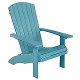 NEG Design Adirondack Stuhl Marcy Westport-Chair Sessel täuschend echte Holzoptik, wetterfest, UV- und farbbeständig türkis-blau