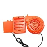 FUUGlan Tragbarer Grillventilator, Handbetrieben, Grillventilator, Luftgebläse, Outdoor, Camping, USB-Luftgebläse, Pumpen für Halloween