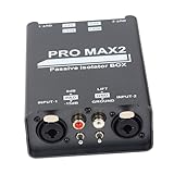 Zuoeay Tragbarer Isolator Mischer Live Übertragung 2-Wege Schallisolator Schallstrom Rauschunterdrückungsmischer Live Übertragung Einfache Installation Geräuschunterdrückung