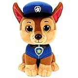 PAW Patrol Glitzeraugen | Auswahl Plüsch-Figuren | 15 cm | Softwool, Figur: Chase