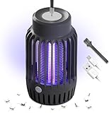 Mückenvernichter Lampe, Elektrische Insektenvernichter mit Nachtlicht 2 in 1, Leistungsstarke Schädlingsbekämpfung Fallen für Innen und Außen