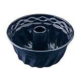 Dr. Oetker Guglhupf Backform Ø 22 cm Back-Liebe Emaille – Schnitt- & kratzfeste Gugelhupf Form mit Emaille – 22er Gugelhupfform in Dunkelblau