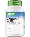 L-Arginin - 365 Kapseln - 6000 mg reines L-Arginin pro Tagesdosis - Hergestellt durch pflanzliche Fermentation - Hochdosiert, ohne unnötige Zusätze, vegan