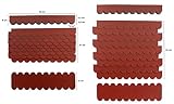0,8 m²-2-Sets Mini Dachschindeln,rot,Dachpappe,Biberschwanz,Vogelhäuser,Kanichenstall,NistkastenSandkastenüberdachung,Abdeckung,Bastlersatz,Insektenhotel,Windmühle,Geräteschuppenüberdachung