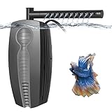 FEDOUR 600L Einstellbarer Aquarien Innenfilter, 8W Ultra leiser Fischtankfilter mit Zwei Wasserauslässen, Tauchfilterpumpe für 20-600L Fisch und Turtle-Tank