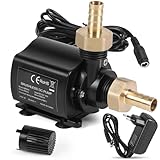 SWAWIS Wasserpumpe 12V 800L/H 4,5M Tauchpumpe Wasserpumpe Klein mit Drehzahlregelung Netzadapter Teichpumpe Pumpe Mini Wasserpumpe Pumpe Wasser Aquarium Pumpe für Wasserzirkulationssystem