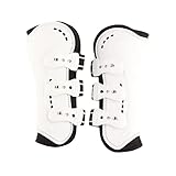 MUNEFE Sehnengamaschen für Pferde vorne, offene Sehnengamaschen für Pferde, verstellbare Sehnengamaschen für Pferde zum Schutz der Beine von Pferden vor Stößen (M(66x45x17cm/26x17.72x6.69in))