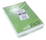 OFFICER PRODUCTS Notizblock A5 Kariert / 10er Packung - 10 Stück / 50 Blatt / 100 Seiten/Briefblock Notiz-Block Papierblock/für Schule und Büro/Oben Geklebt
