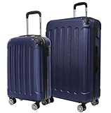 TRVLMORE Kofferset 2 Teilig Hartschale - Koffer & Trolleys Set - Koffer Set 2 - Reisekoffer Set 2 Teilig - Hartschalenkoffer Set 2 Teilig - 2 Teiliges Trolley Set - Koffer 2er Set - Blau