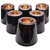 Swiixxer Schwarze Lampenschirme mit Gold Futter Clip auf Licht Schirmen Kerzen Kronleuchter Lampen Schirme, 6 Set