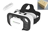 VR Brille mit kabelloser Fernbedienung, Virtual Reality Headset 3D für Handy, für Spiele und 360 Grad 3D-Filme, 4K VR Headset, für 4.7-6.5 Zoll Handy iPhone Android