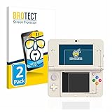 BROTECT (2 Stück Schutzfolie für Nintendo New 3DS Displayschutz Folie Ultra-Klar