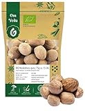 BIO Muskatnuss 15 Stück | Ganze Muskatnüsse aus Sri Lanka | Für Gewürzmühle Reibe | BIO-Qualität handverlesen | Organic Nutmeg | OmVeda