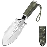 Nutmanel Camping Schaufel, 8-in-1 Camping Werkzeug, Solide Gemacht, Robuste&Rostfreie, Tragbare, Gartenschaufel Military Schaufel Survival Schaufel Wandern Spaten, für Survival/Garten/Camping/Wandern