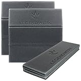 Legendwerk® 3X Thermo Sitzkissen Outdoor faltbar - Isolierendes wasserdichtes Sitzkissen - Schaumstoff Sitzpolster Stadion - Thermositzunterlagen unterwegs (Anthrazit)