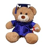Graduation Bär Klasse 2024, Studienabschlussbär Plüschtier, Abschlussplüsch 2024, Teddybär mit Hut, Teddybär für College-Feiern, Elem