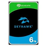 Seagate SkyHawk 6TB interne Festplatte HDD, Videoaufnahme bis zu 64 Kameras, 3.5 Zoll, 64 MB Cache, SATA 6GB/s, silber, Data Rescue Serviceinkl. Data Rescue Service, Modellnr.: ST6000VXZ09