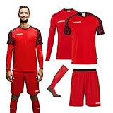 uhlsport Fußball - Teamsport Textil - Torwarttrikots Reaction Torwartset rotschwarz M