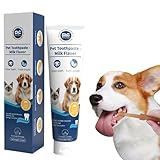 1x Hundezahnpasta zur effektiven Maulhygiene – Gegen Zahnstein & Mundgeruch, fördert optimale oral Balance (1 * 120G, Milch)